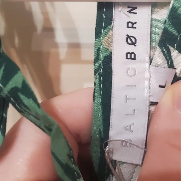 Baltic Born Green & White Tropical Print Jumpsuit - Picture 5 of 7